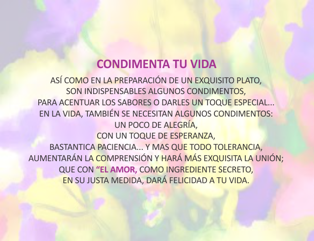 Condimenta tu vida
